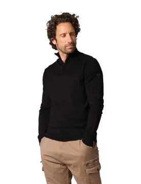 Maglione Con Mezza Zip Almanach Black XL - Deeluxe - FashionsVida