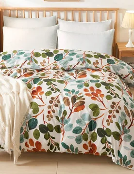 Funda de edredón sin relleno con estampado de planta - Shein - FashionsVida