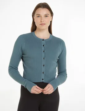 Jersey de Mujer cardigan de canalé - Calvin Klein Jeans - FashionsVida