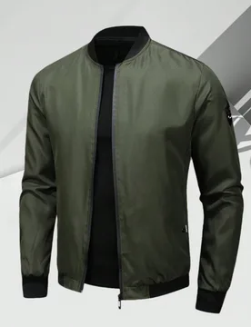 Chaqueta de béisbol con cuello alto y cremallera para hombres, chaqueta bomber de primavera para deportes - Shein - FashionsVida