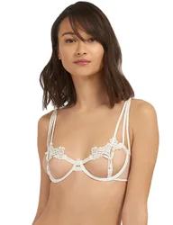 Womens 34800 Nova Open Cup Bra - White Polyamide - Size 30a