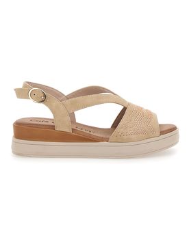 Sandali Beige con Brillantini e Platform CAFE COST 182465148 37