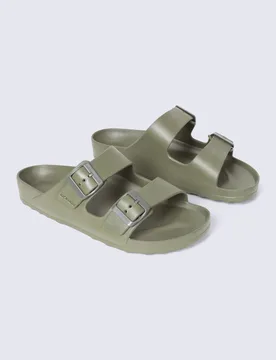 Animal Shore Mens Sliders - Green - Animal - FashionsVida