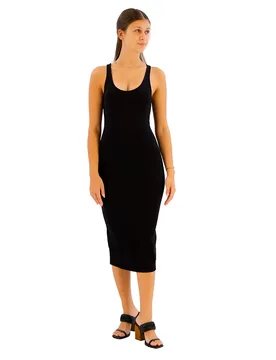 Exchange Robe Midi Sans Manches Xw000820_af13729 Black M - Giorgio Armani - FashionsVida