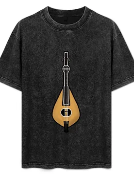 Cretan Lyra - Greek music - instrument T-Shirt Basic Solid Color Short Sleeve T-Shirt - Aliexpress - FashionsVida
