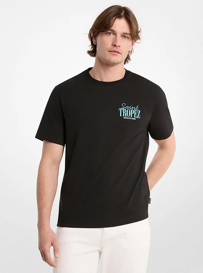 T-shirt saint tropez uomo nero - Michael kors - FashionsVida