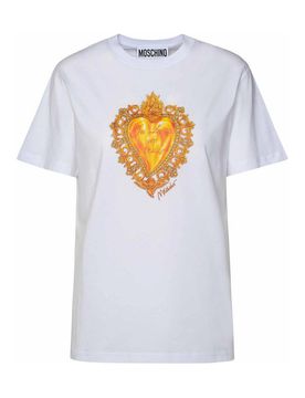 Moschino T-shirt stampa cuore