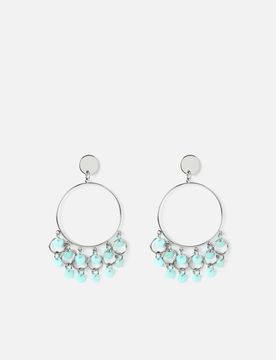 Anya boucles d'oreilles créoles avec perles