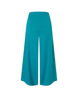 Pantalones de yoga culotte para mujer turquesa M