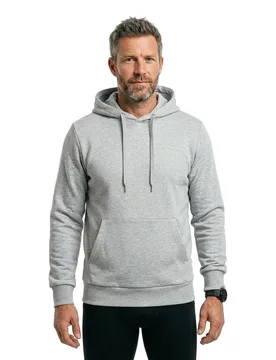 Sweat à Capuche Corp Logo Plus Size Ultimate Grey / Detail Small Print 6XL - Jack & jones - FashionsVida