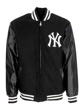 Giubbotto Bomber Uomo Mlb Wool Zip Up Neyyan Jet Black