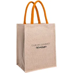 Bolsa de yute para 6 botellas o productos gourmet
