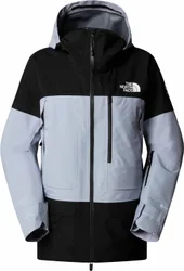 Wasserfeste Jacke Skijacke aus GORE-TEX W Summit Verbier GTX Jacket TNF Black Blue Flax für Damen Größe M Grau