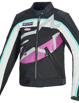 Giacca Moto Donna Idles Bianco Nero Viola taglia XS - Alpinestars - FashionsVida