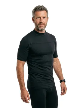 Rash Guard Manches Courtes Fintra Tech Black M