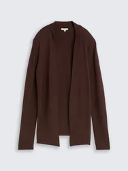 Knit structured open cardigan female