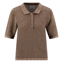 Maglione A Maniche Corte 26037122 Truffle Brown XS
