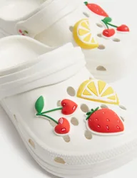 Kids' Patterned Clogs (4 Small - 2 Large) White Mix Female