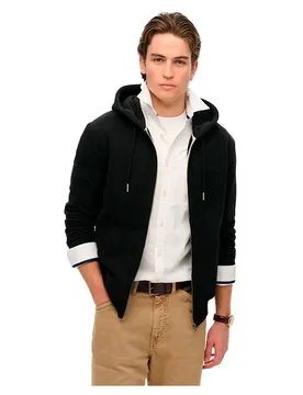 Felpa Con Zip Essential Logo Black S
