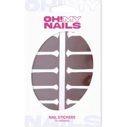 Omn - Pegatinas para Uñas Rojo Oscuro