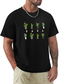 Cactus Pattern T-Shirt Plus Size Simple Casual Top - Aliexpress - FashionsVida