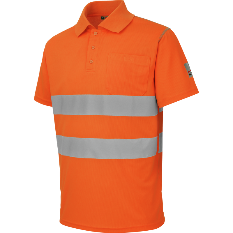 Polo de travail haute-visibilité LUMEN orange Orange S