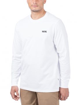 Mark Paisley Long Sleeve Bright White S Herren