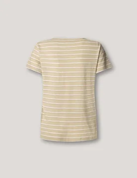 Camiseta de mujer con cuello pico de rayas - Pepe Jeans - FashionsVida