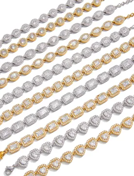 Classic Square Round Heart-Shaped Various Zircon Tennis Chain Bracelets For Women Girls 18K Gold Plated Fine Chain Gifts - Aliexpress - FashionsVida
