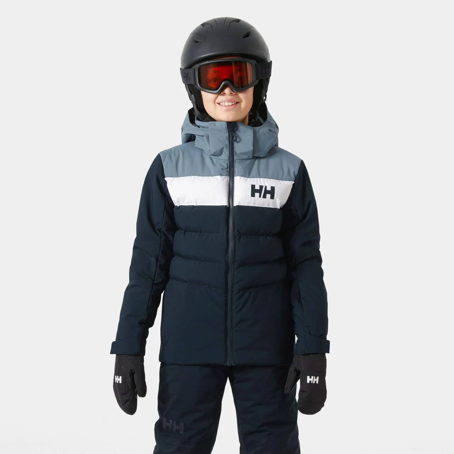 Junior Cyclone Jacket - Junior Boys Classic Ski Jacket Navy 12 - Navy Blue - Unisex - Helly Hansen - FashionsVida
