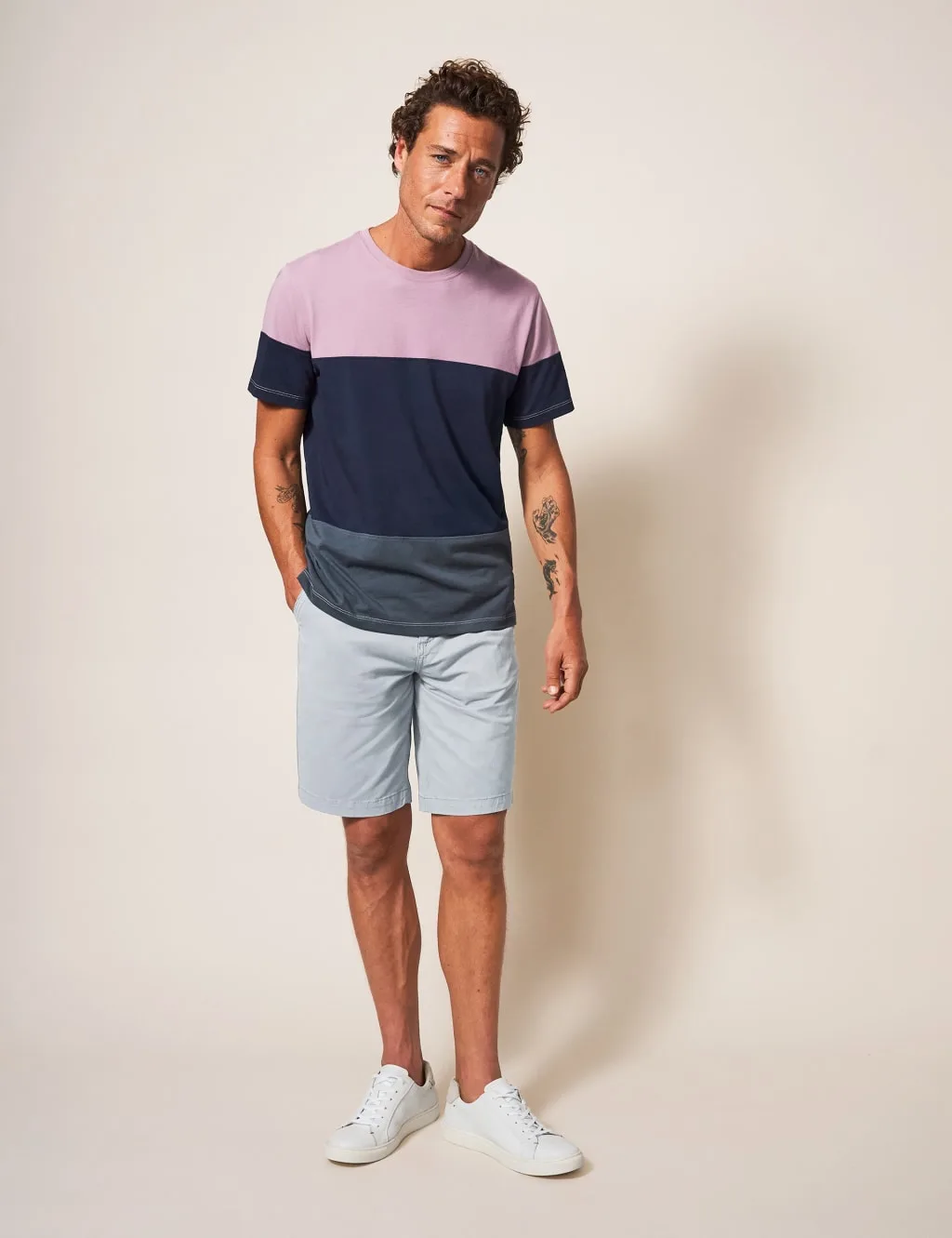 Pocket Chino Shorts Grey male - White stuff - FashionsVida
