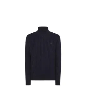 Maglione Turtle Navy Blue K43140 - Sun68 - FashionsVida