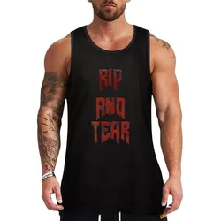 RIP AND TEAR Tank Top Simple Solid Tank Top Sleeveless Casual Daily Shirt
