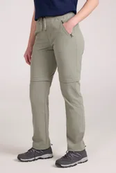 Explorer Womens Zip-Off Trousers - Green - Green - Size: 12