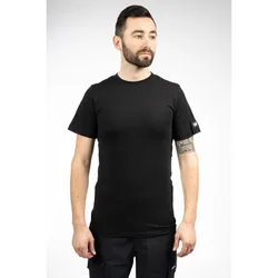 Essentials Short-Sleeve Cotton Mens Black - Size Medium