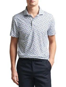 Polo Knit Airflow Print, weiss/blau m - Ralph Lauren - FashionsVida