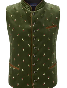 Trachtenweste Calzado (moosgrün, Gr. 58) von Classics für Herren, Oberteile, 100% Baumwolle - Stockerpoint - FashionsVida