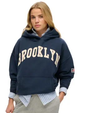 Felpa Con Cappuccio Ath Ess Relaxed Richest Navy L