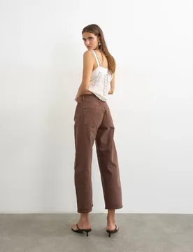 TSBARREL HR DENIM JEANS BROWN NOOS female - 31 / /32 - FashionsVida