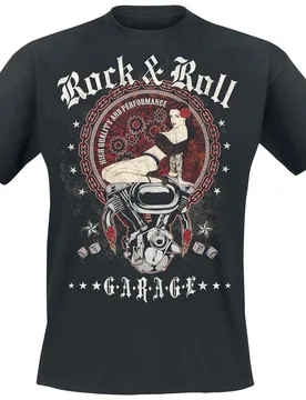 Rockabilly T-Shirt - M bis XXL - für Männer - Größe M - schwarz - Männer - male - R'n'R Garage - FashionsVida
