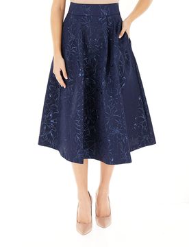 Gonna a pieghe BLU NAVY XS