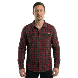 Chemise à Manches Longues Check Duncan Red / Brown XL