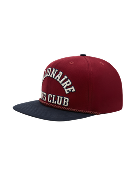 College Strapback Hat - Burgundy/