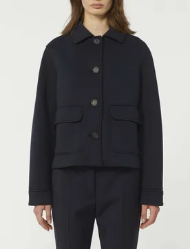 Shacket blu Weekend con doppia tasca dalla silhouette a camicia - Max Mara - FashionsVida