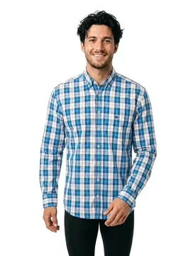 Camicia A Maniche Lunghe 1078010 Vibrant Blue 2XL