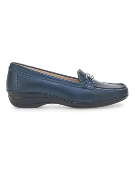 Mocassini Blu Con Accessorio Argentato 8134 38 - PITTARELLO FOCUS - FashionsVida