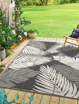 Gartenteppich "Palmen" grau 175x270cm