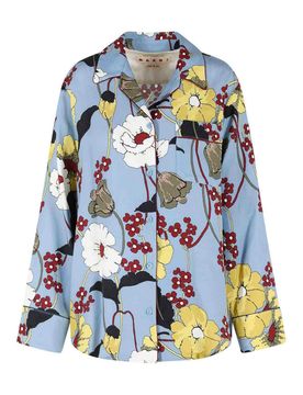 Marni Camicia in Viscosa Azzurra