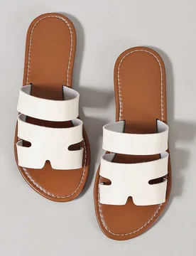 Sandalias planas casuales para mujer, estilo romano trenzado, adecuadas para primavera, verano, playa, vacaciones, vestidos, uso al aire libre - Shein - FashionsVida