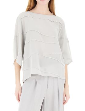 Blusa in seta GRIGIO CHIARO 42